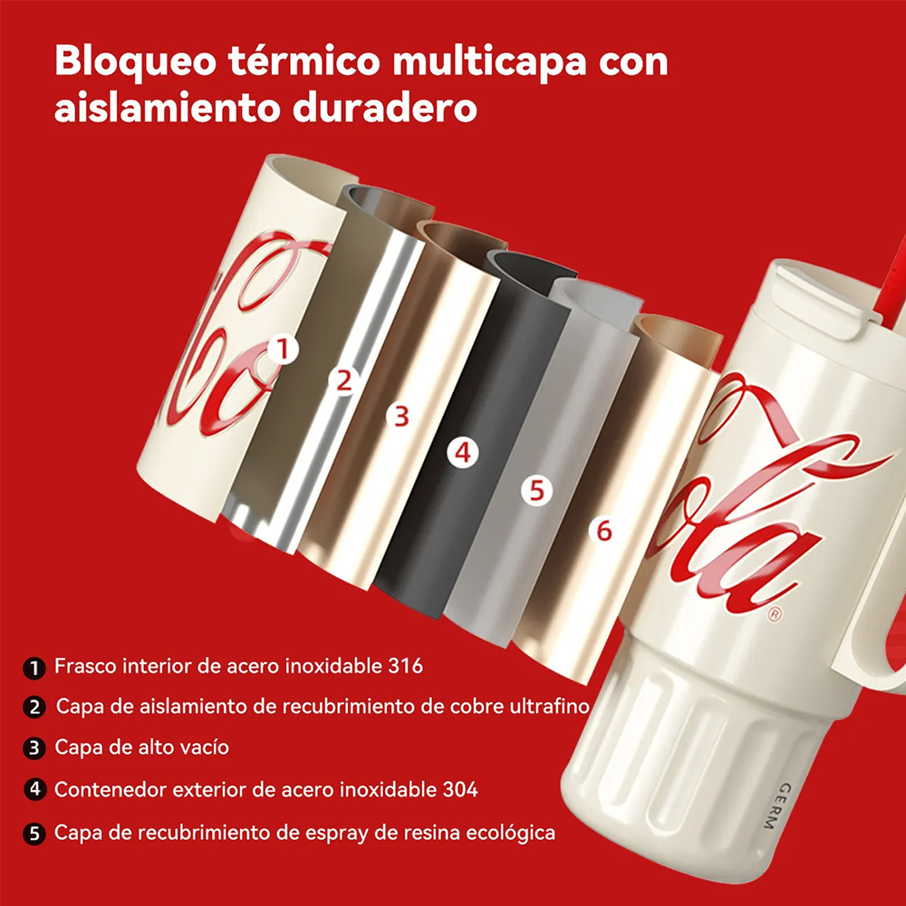Vaso térmico Súper Tumbler Germ x Coca-Cola 1200ml / 40.57 Oz